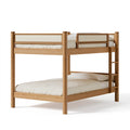 Lit superposé 90 x 200 cm en bois naturel avec échelle style contemporain