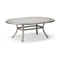 Table de jardin ovale 200 x 110 x 74 cm en aluminium gris - style classique extérieur